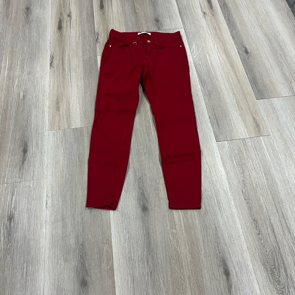 Zara Women's Bold Red Skinny Jeans